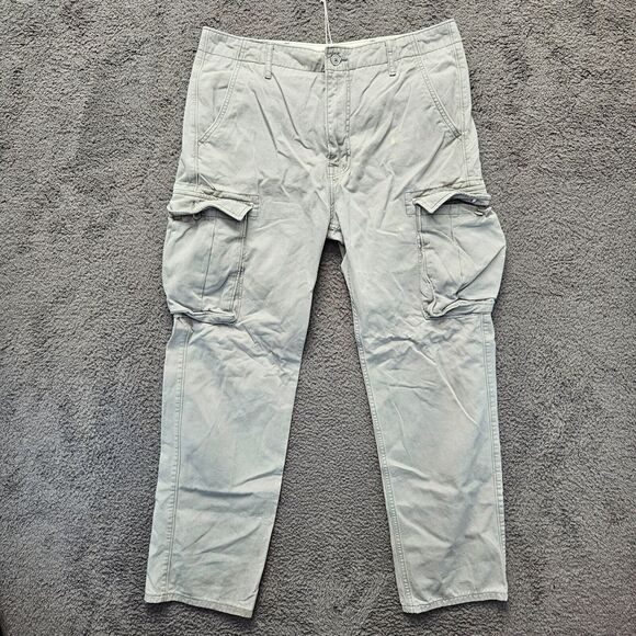 Levis‎ Pants Men Size 34x34 Gray Straight Leg Cargo Pant - Picture 1 of 12